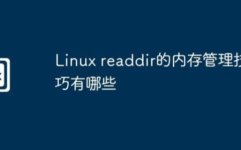 Linux readdir的内存管理技巧有哪些