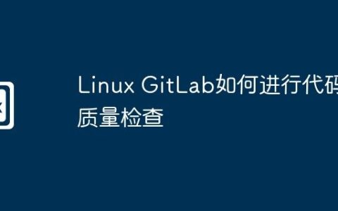 Linux GitLab如何进行代码质量检查