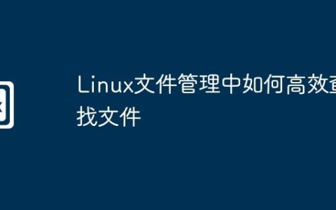 Linux文件管理中如何高效查找文件