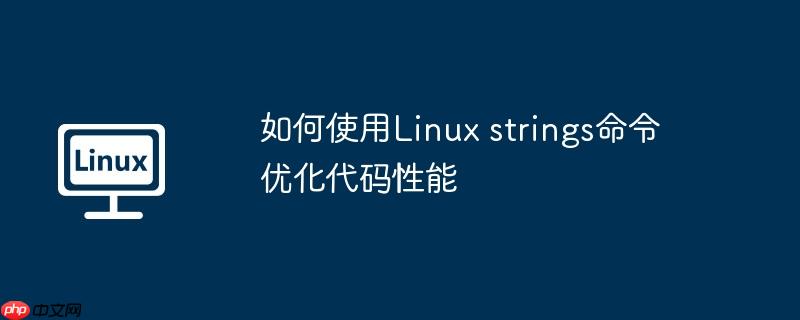 如何使用Linux strings命令优化代码性能