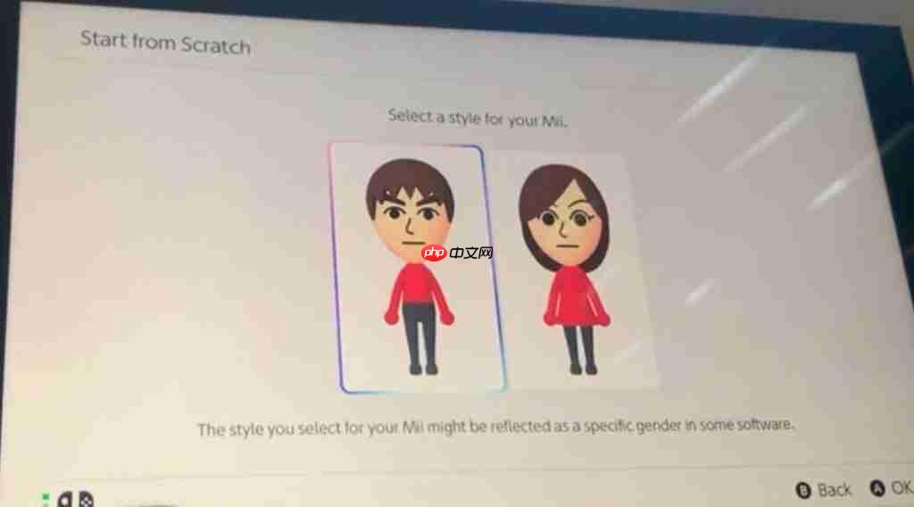 Switch2取消Mii性别选项:玩家只能选择角色风格