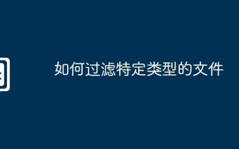 如何过滤特定类型的文件