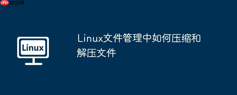 linux文件管理中如何压缩和解压文件