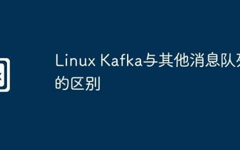 Linux Kafka与其他消息队列的区别