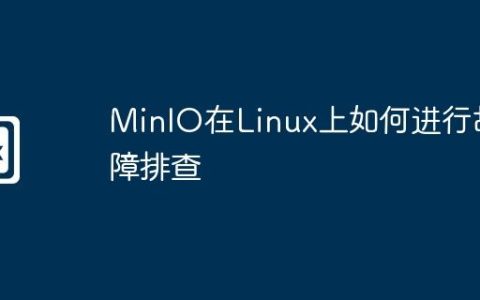 MinIO在Linux上如何进行故障排查