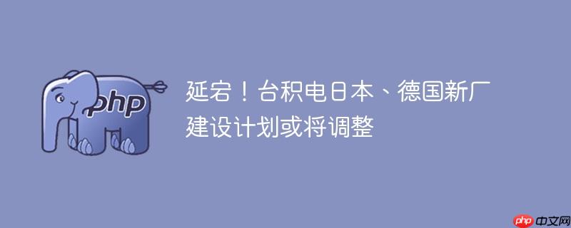 延宕!台积电日本、德国新厂建设计划或将调整