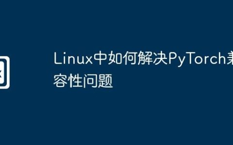 Linux中如何解决PyTorch兼容性问题