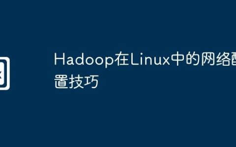 Hadoop在Linux中的网络配置技巧