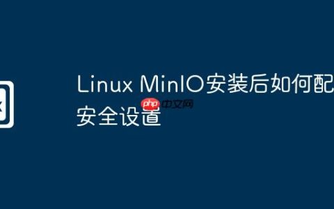 Linux MinIO安装后如何配置安全设置