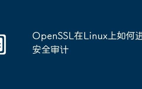 OpenSSL在Linux上如何进行安全审计