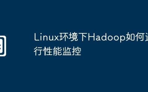 Linux环境下Hadoop如何进行性能监控