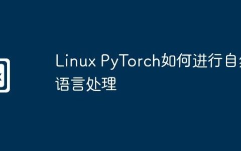 Linux PyTorch如何进行自然语言处理