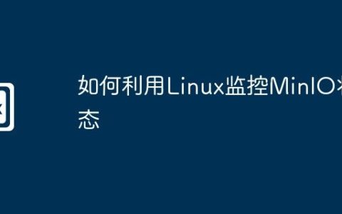 如何利用Linux监控MinIO状态