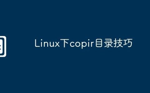 Linux下copir目录技巧