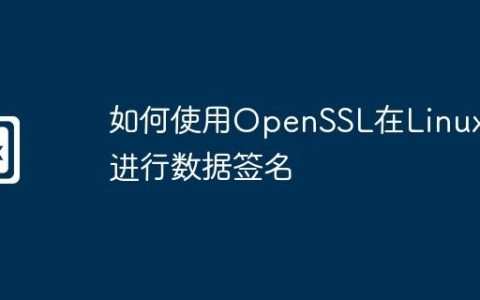 如何使用OpenSSL在Linux上进行数据签名