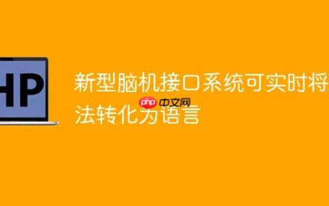 新型脑机接口系统可实时将想法转化为语言