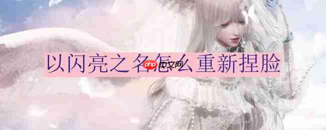 以闪亮之名怎么重新捏脸-重新捏脸方法