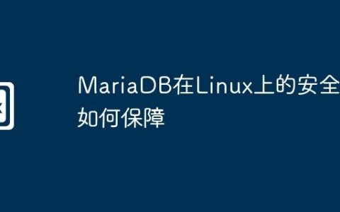 MariaDB在Linux上的安全性如何保障
