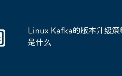 Linux Kafka的版本升级策略是什么