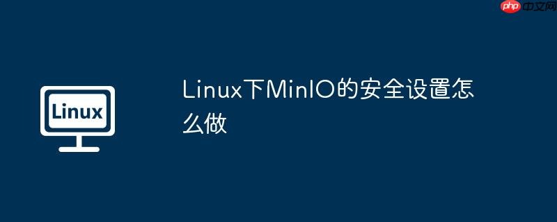 linux下minio的安全设置怎么做