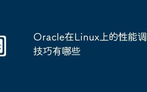 Oracle在Linux上的性能调优技巧有哪些