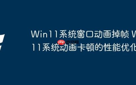 Win11系统窗口动画掉帧 Win11系统动画卡顿的性能优化