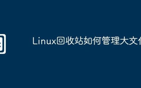 Linux回收站如何管理大文件