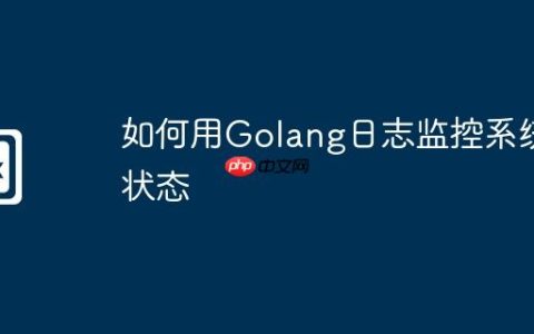 如何用Golang日志监控系统状态