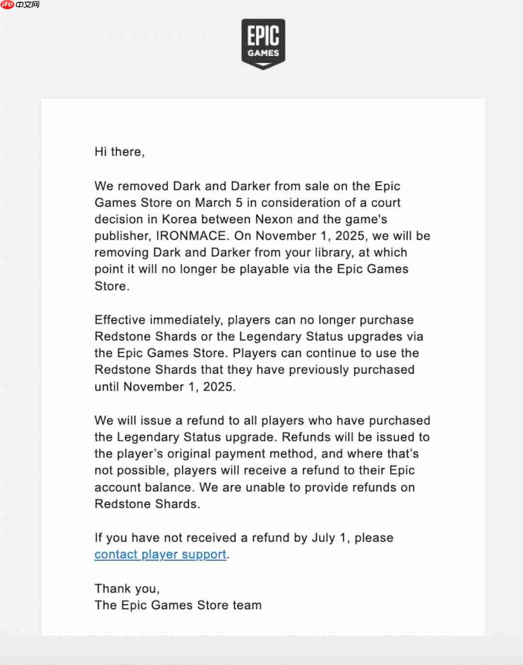 这下彻底没了！ epic将于年末回收玩家库里的《Dark and Darker》并清除