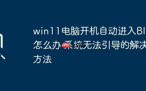 win11电脑开机自动进入BIOS怎么办 系统无法引导的解决方法