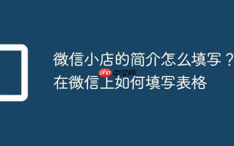微信小店的简介怎么填写？在微信上如何填写表格