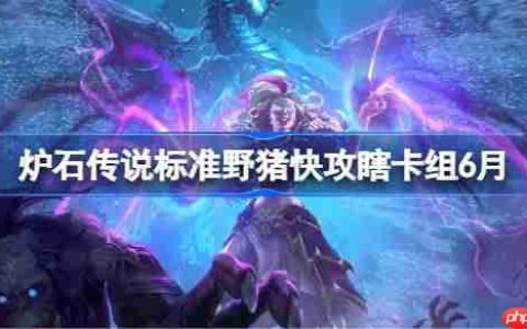 炉石传说标准野猪快攻瞎卡组怎么搭配 炉石传说标准野猪快攻瞎代码分享6月