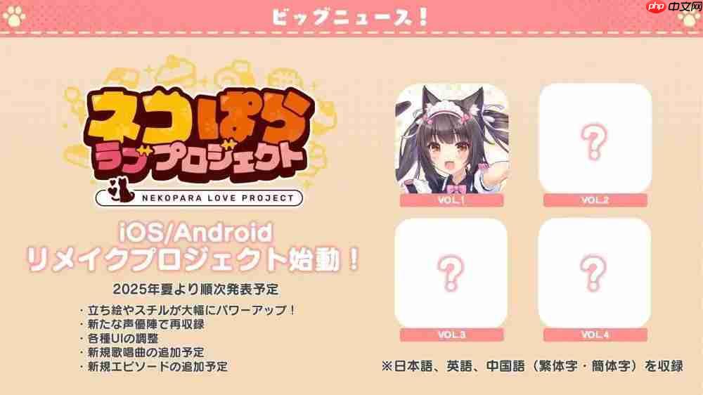 《猫娘乐园:世界连结》开放游戏预约 游戏主题曲「Cute Domination」公开