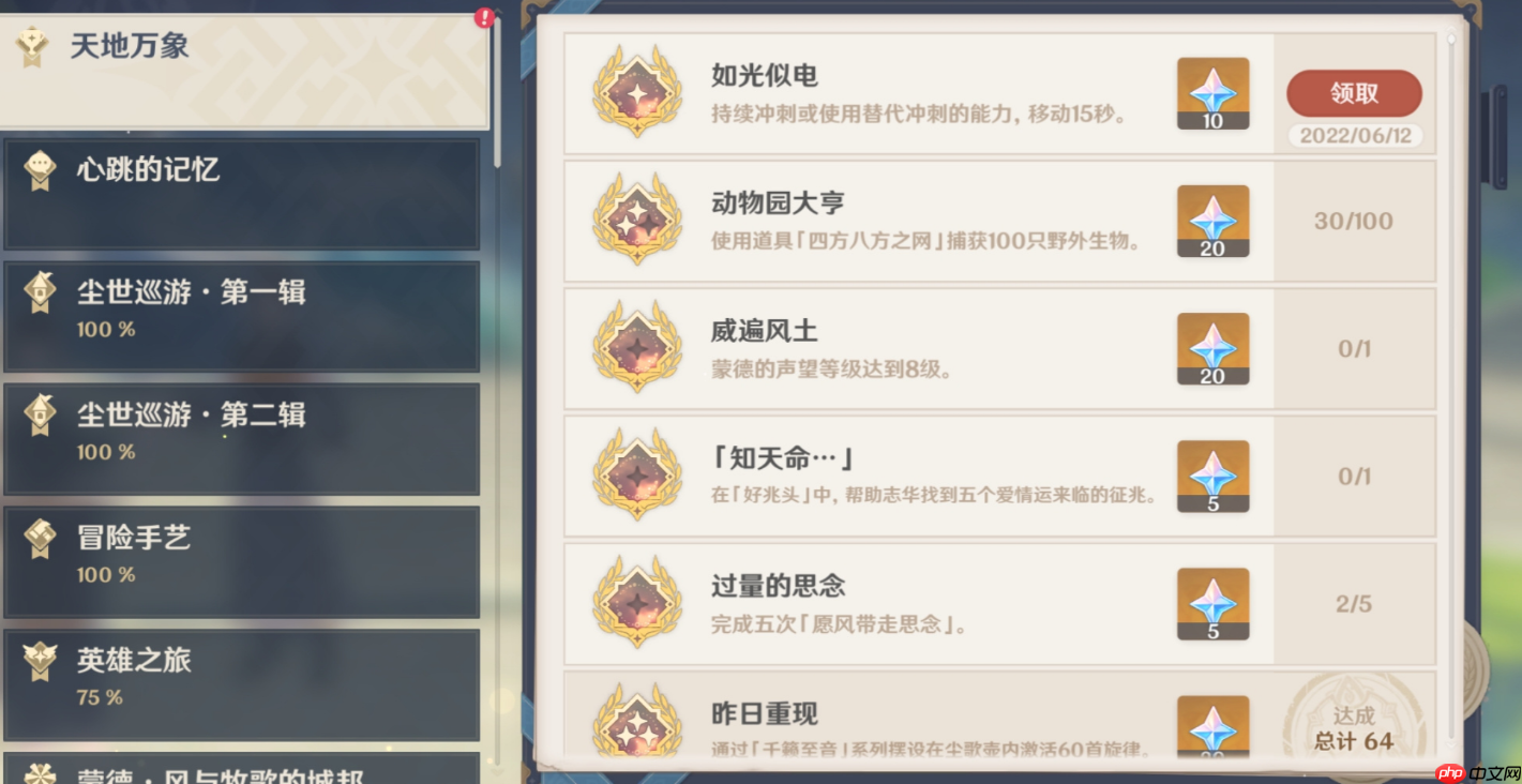 原神如光似电成就怎么获得-如光似电成就获取攻略