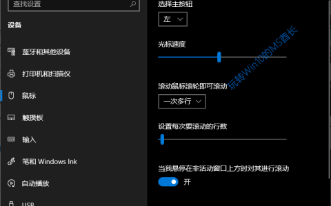 Win10 18963鼠标设置新增“光标速度”的技巧