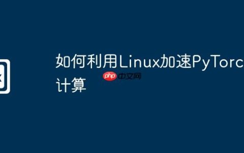 如何利用Linux加速PyTorch计算