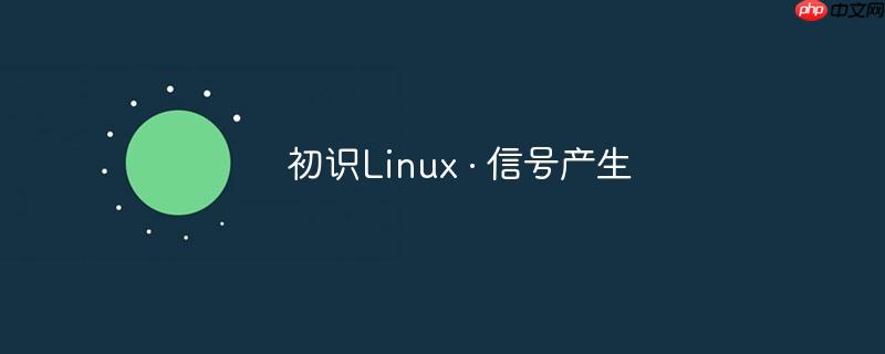 初识Linux · 信号产生