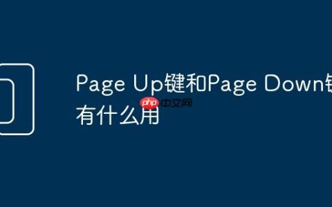 Page Up键和Page Down键有什么用