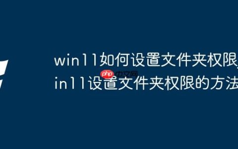 win11如何设置文件夹权限_win11设置文件夹权限的方法