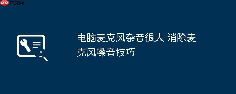电脑麦克风杂音很大 消除麦克风噪音技巧