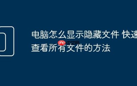 电脑怎么显示隐藏文件 快速查看所有文件的方法