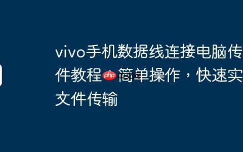 vivo手机数据线连接电脑传文件教程：简单操作，快速实现文件传输