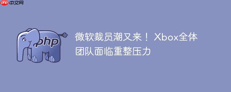 微软裁员潮又来! xbox全体团队面临重整压力