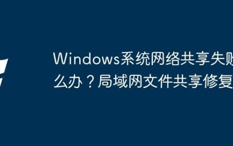 Windows系统网络共享失败怎么办？局域网文件共享修复
