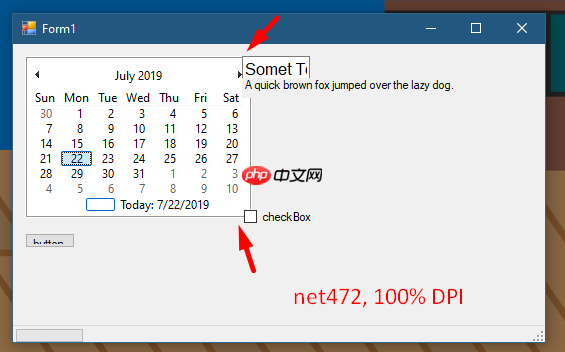 关于WinForms的跨显示器DPI自适应