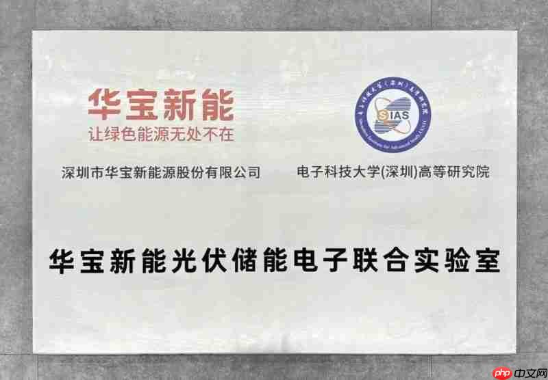 电子科技大学(深圳)高等研究院与华宝新能成立光伏储能电子联合实验室