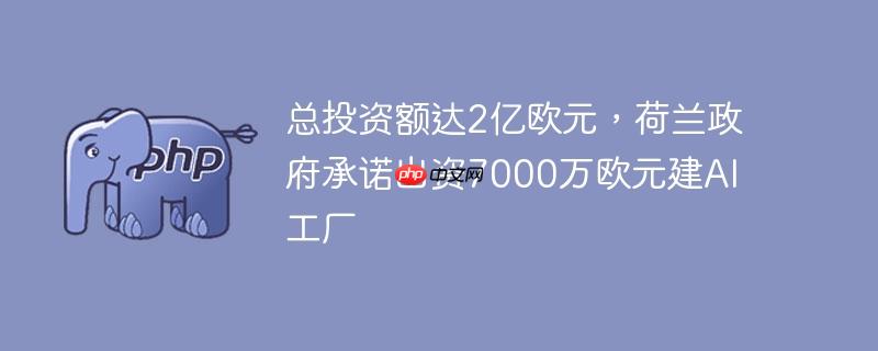 总投资额达2亿欧元,荷兰政府承诺出资7000万欧元建AI工厂