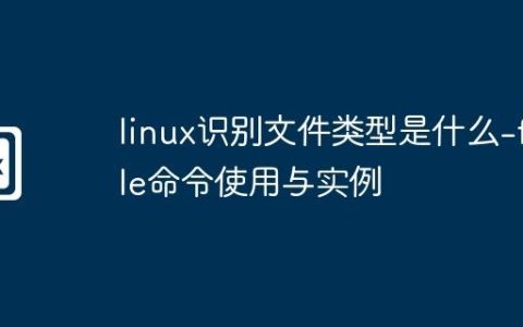 linux识别文件类型是什么-file命令使用与实例