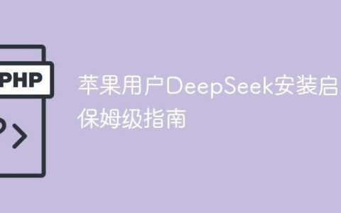苹果用户DeepSeek安装启用保姆级指南