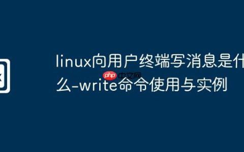 linux向用户终端写消息是什么-write命令使用与实例